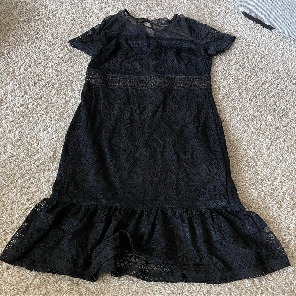 Black lace dress